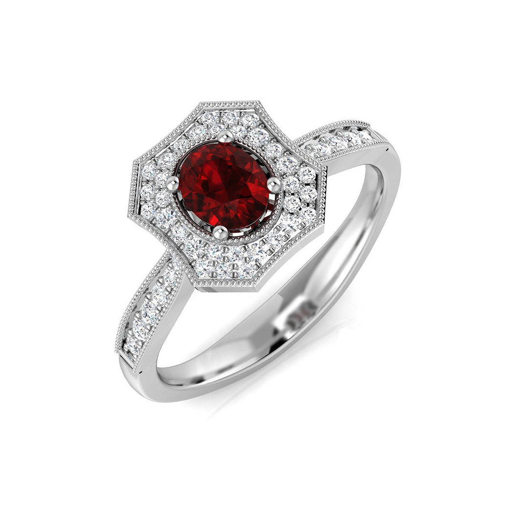Ruby Ring in Platinum Platinum