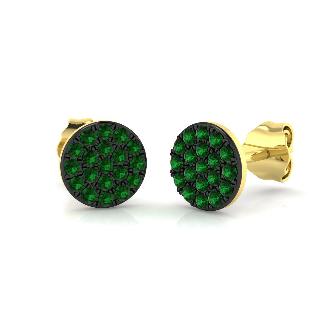 0.32ct Natural Diamond Shape Earrings in 9K Yellow Gold