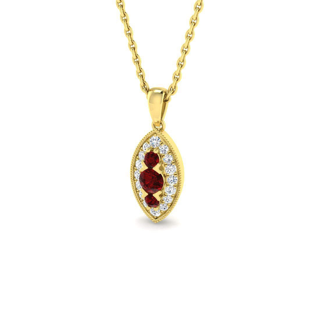 Vintage Pendant in 9K Yellow Gold