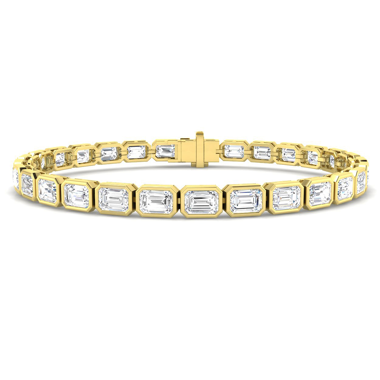 11.69ct Lab-Grown Diamond Tennis Bracelet in 9K Yellow Gold