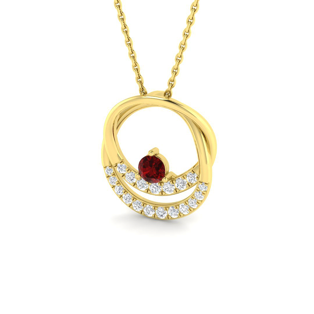 Fancy Pendant in 9K Yellow Gold