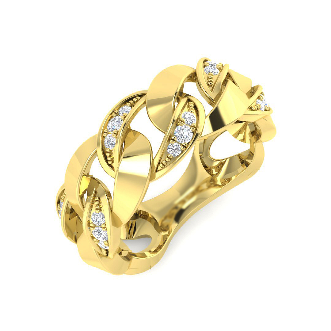 0.19ct Lab-Grown Diamond Fancy Ring in 9K Yellow Gold