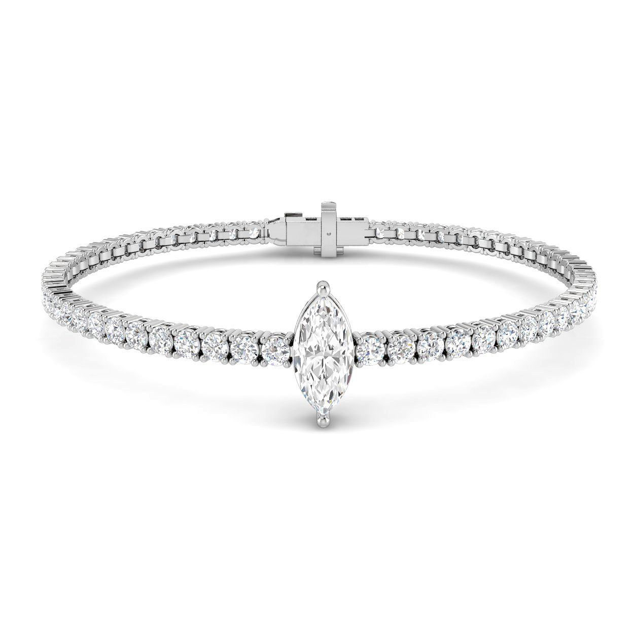 4.69ct Lab-Grown Diamond Tennis Bracelet in 9K White Gold