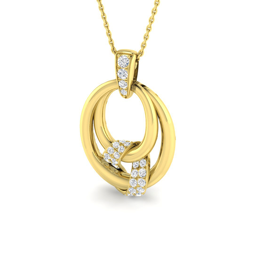 0.47ct Lab-Grown Diamond Fancy Pendant in 9K Yellow Gold