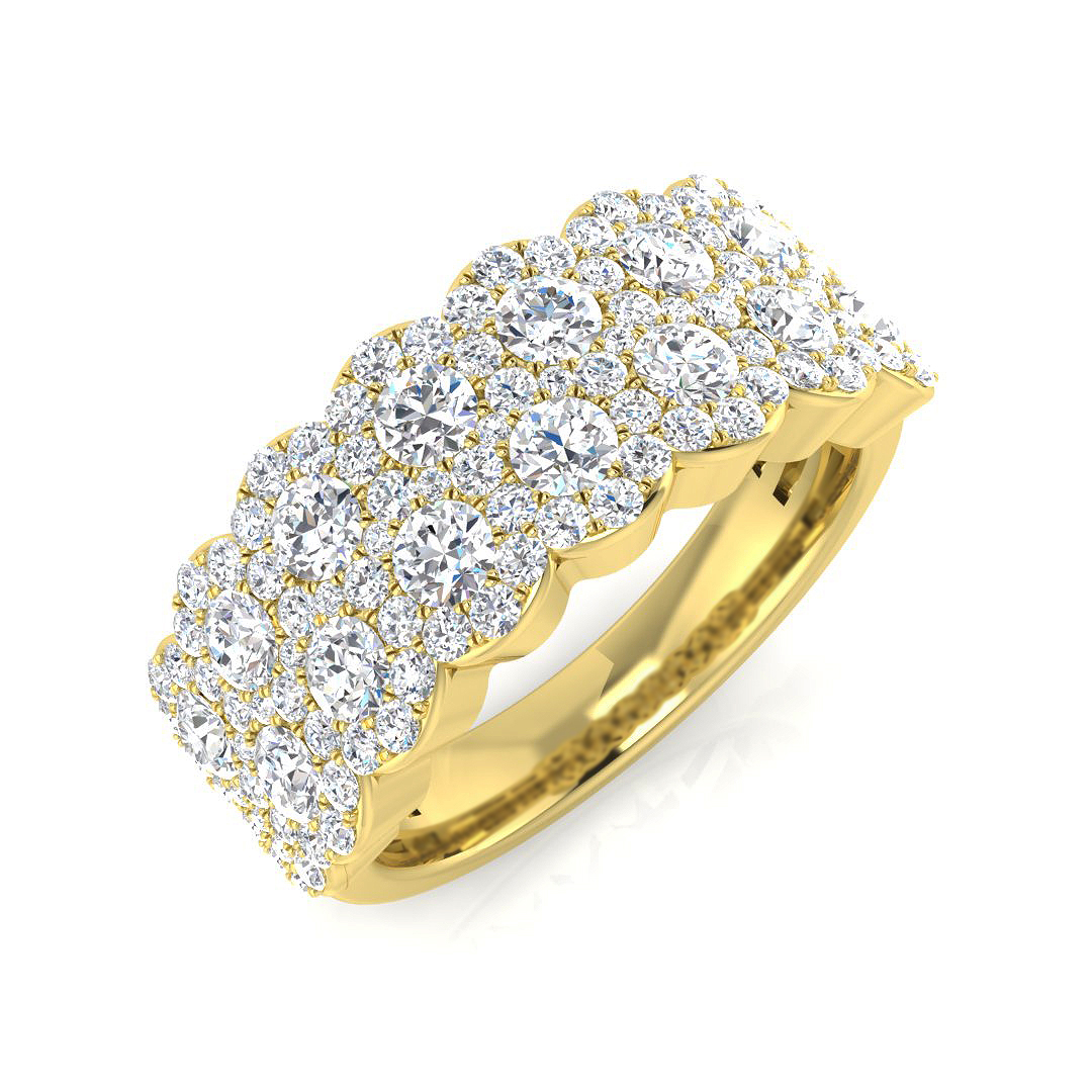 1.36ct Lab-Grown Diamond Fancy Ring in 9K Yellow Gold