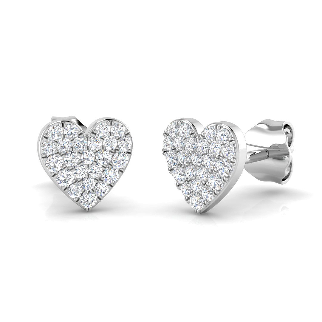 0.20ct Natural Diamond Cluster Earrings in 9K White Gold