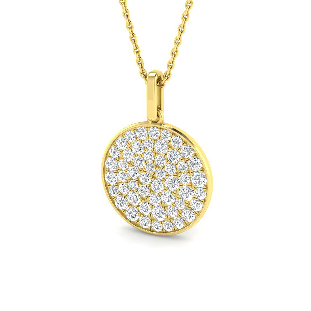 0.90ct Lab-Grown Diamond Shape Pendant in 9K Yellow Gold