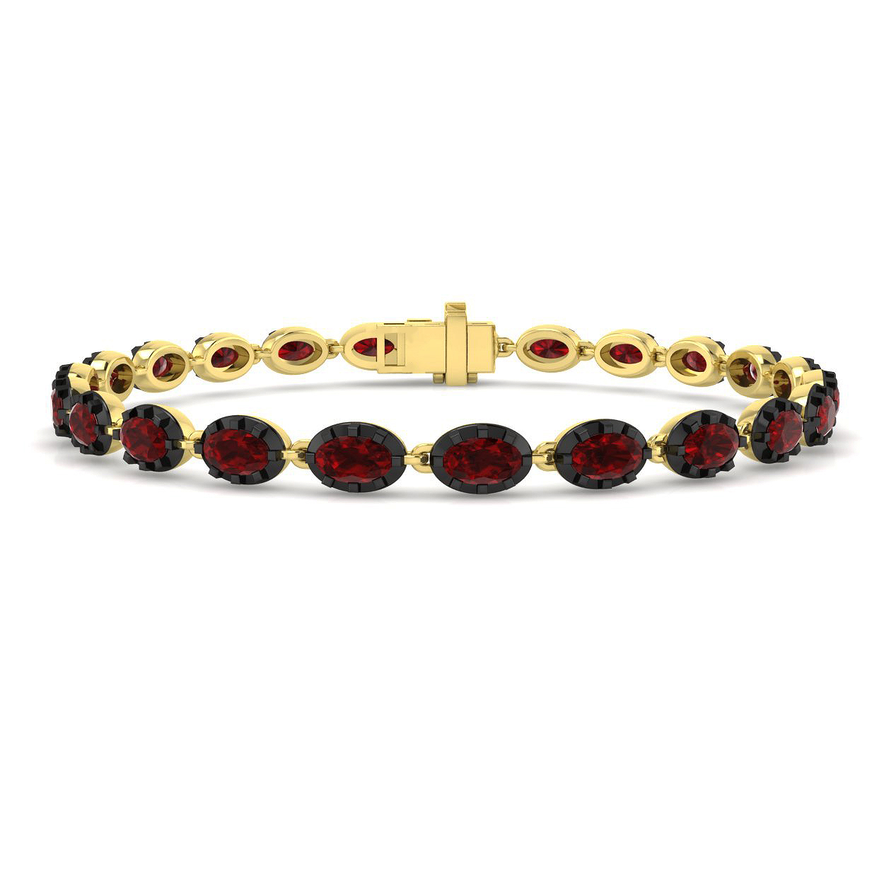 Ruby Bracelet in 9K Yellow Gold