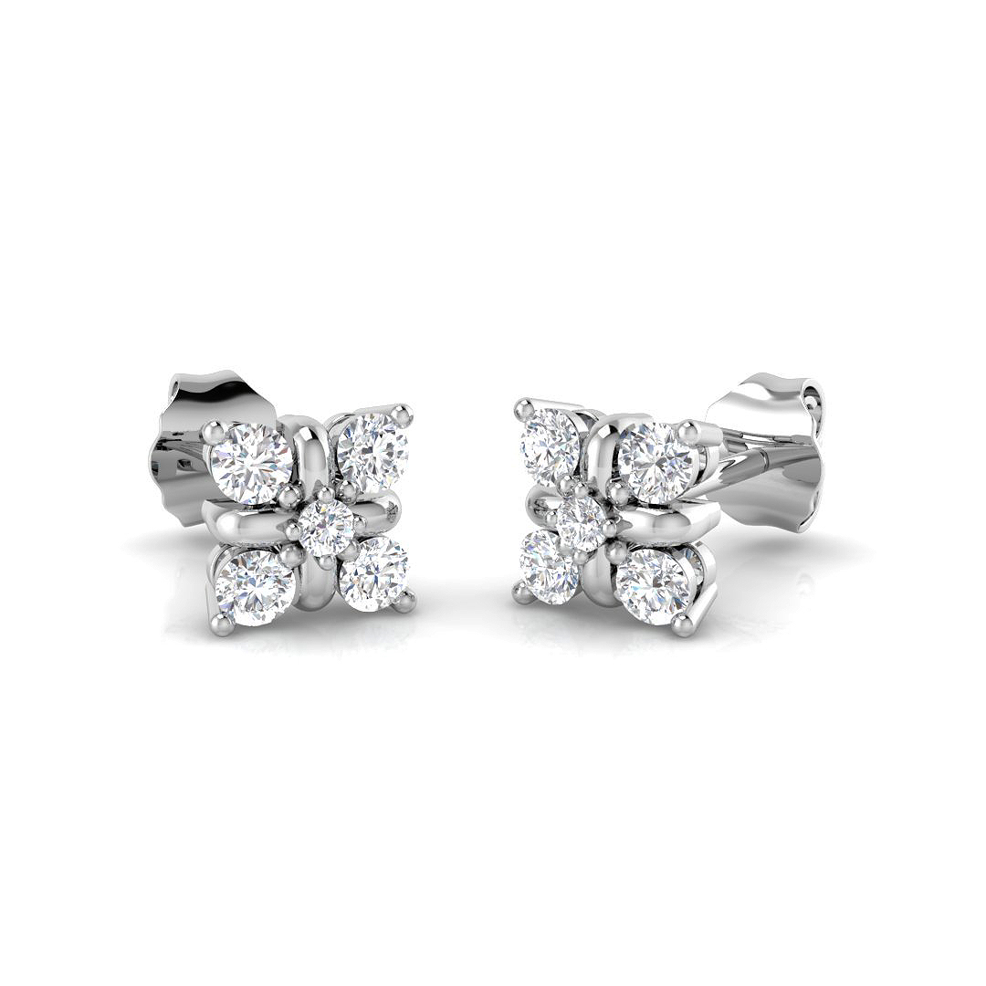 0.42ct Lab-Grown Diamond Shape Earrings in 9K White Gold