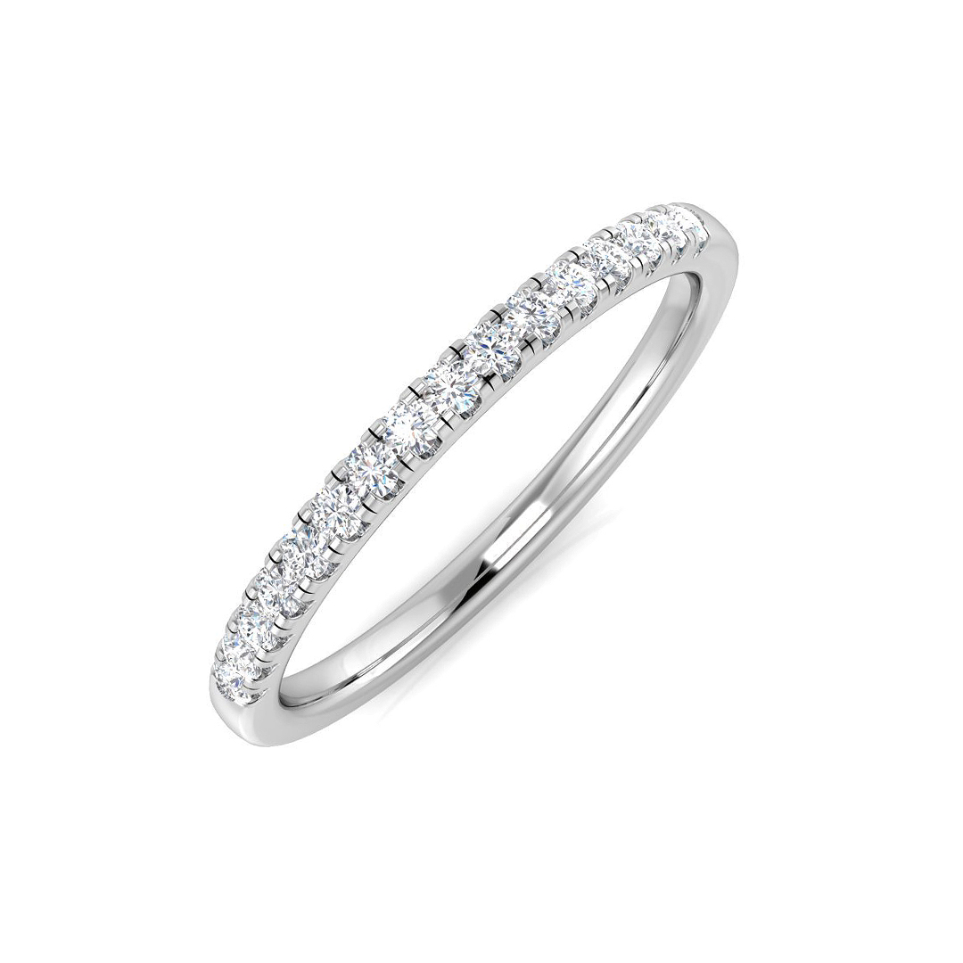 0.14ct Lab-Grown Diamond Half Eternity Ring in 9K White Gold