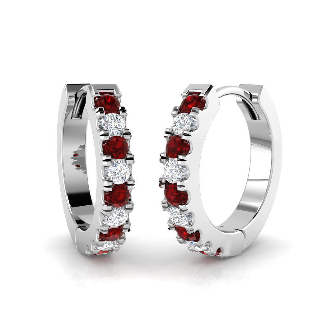 Hoops Earrings in 18K White Gold