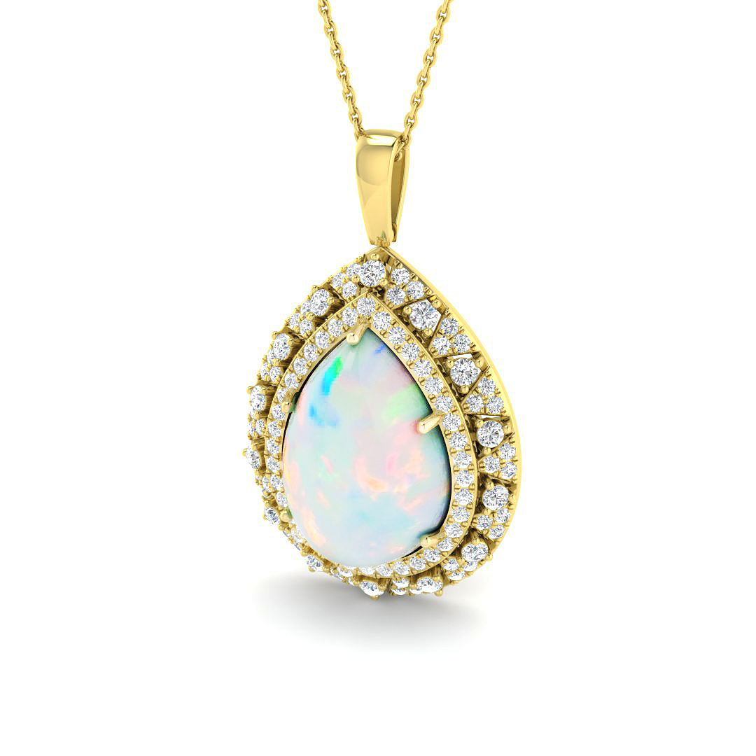Opal Pendant in 9K Yellow Gold