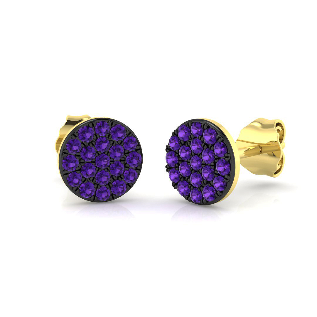 0.32ct Natural Diamond Shape Earrings in 9K Yellow Gold