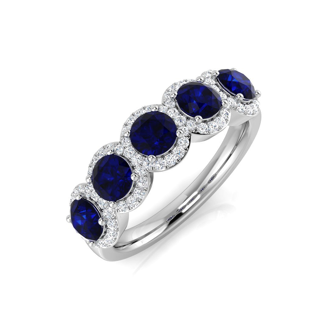 Blue Sapphire Ring in Platinum Platinum