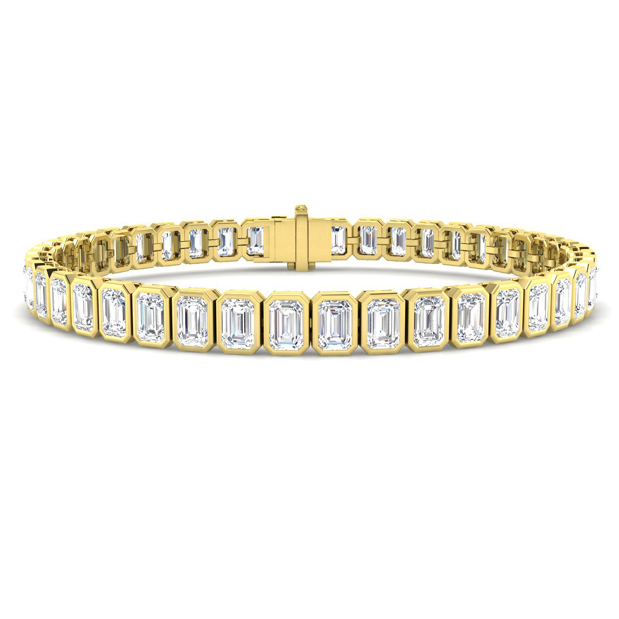 11.16ct Lab-Grown Diamond Tennis Bracelet in 9K Yellow Gold