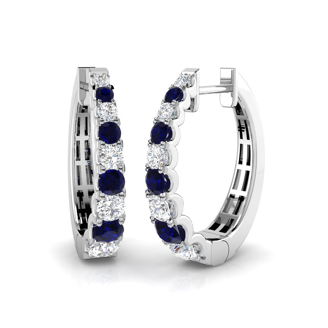 Hoops Earrings in 18K White Gold