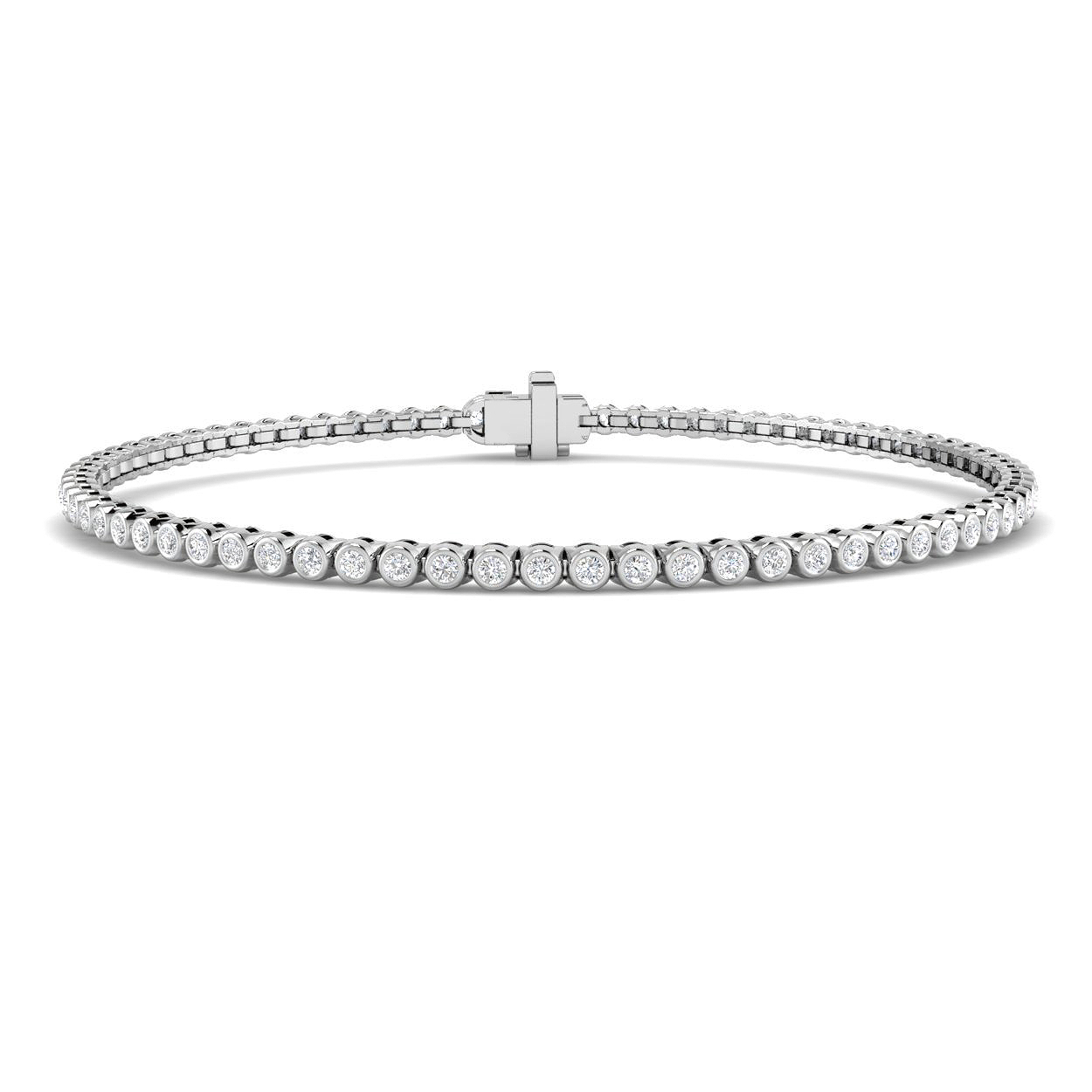 0.92ct Lab-Grown Diamond Tennis Bracelet in 9K White Gold