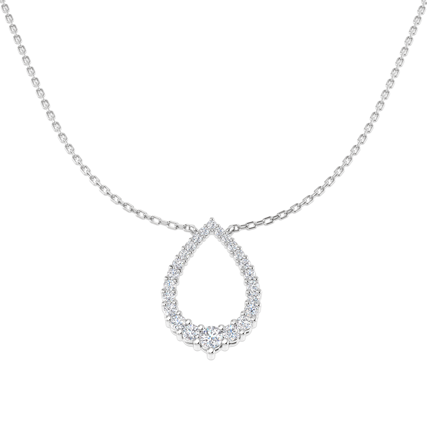 0.47ct Lab-Grown Diamond Shape Necklace in 9K White Gold