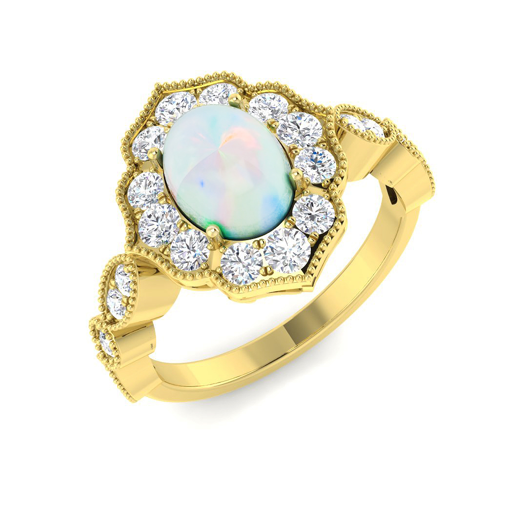 Opal Ring in 9K Yellow Gold
