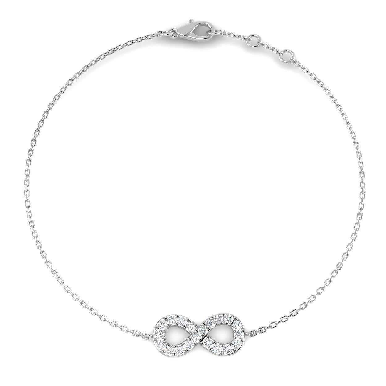 0.28ct Lab-Grown Diamond Shape Bracelet in 9K White Gold