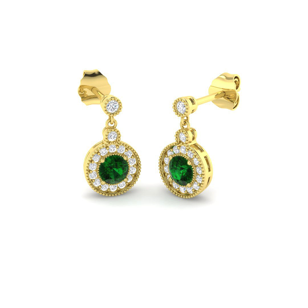 Vintage Earrings in 9K Yellow Gold