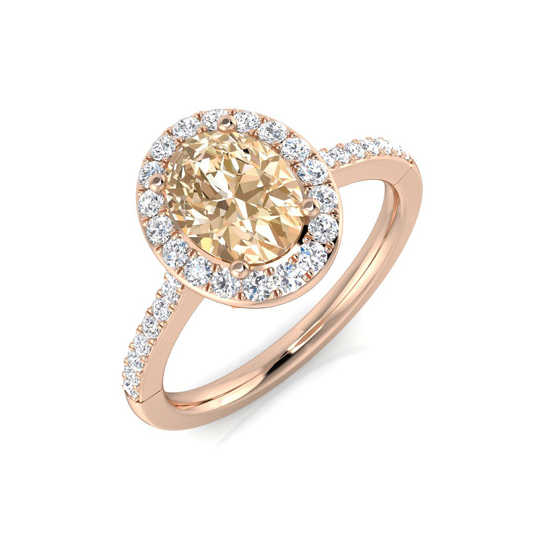 Morganite Ring in 18K Rose Gold