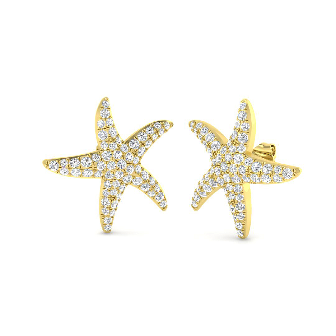 1.74ct Lab-Grown Diamond Shape Earrings in 9K Yellow Gold