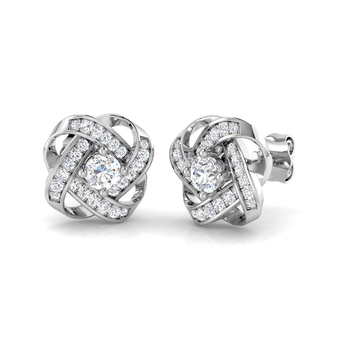 0.56ct Lab-Grown Diamond Fancy Earrings in 9K White Gold