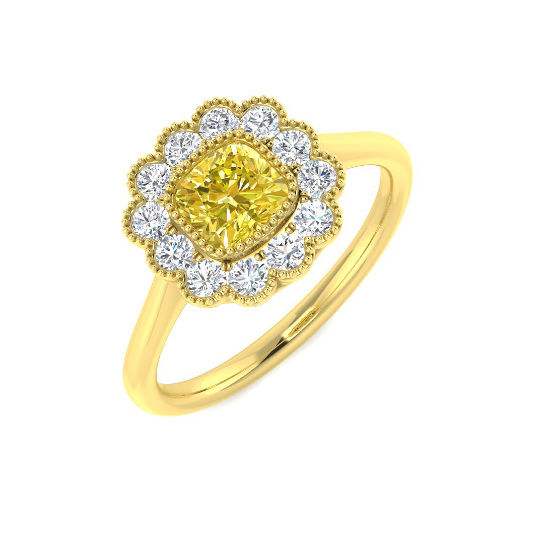 1.16ct Natural Diamond Rings Ring in 9K Yellow Gold