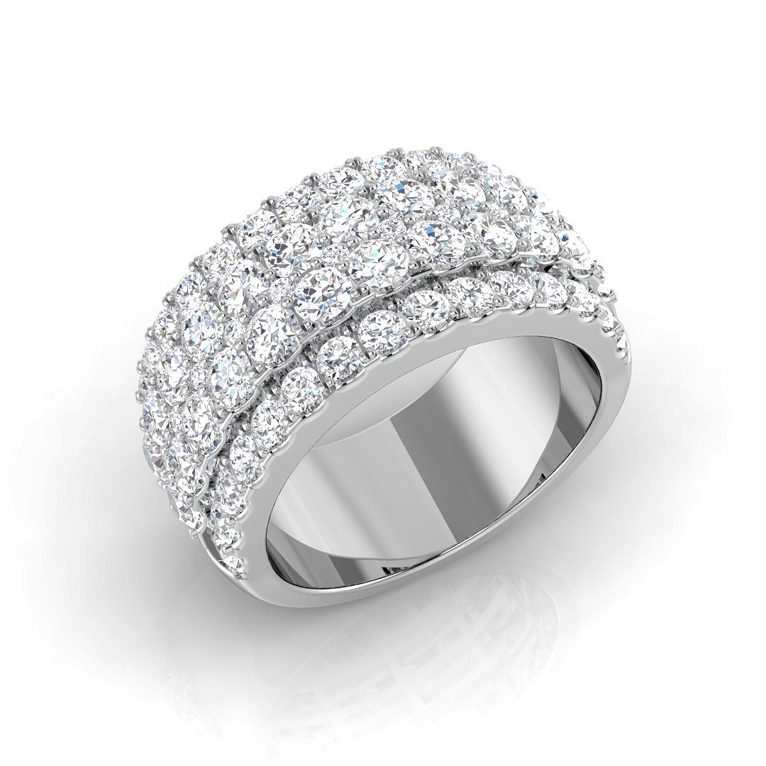 2.48ct Lab-Grown Diamond Pave Ring in 9K White Gold
