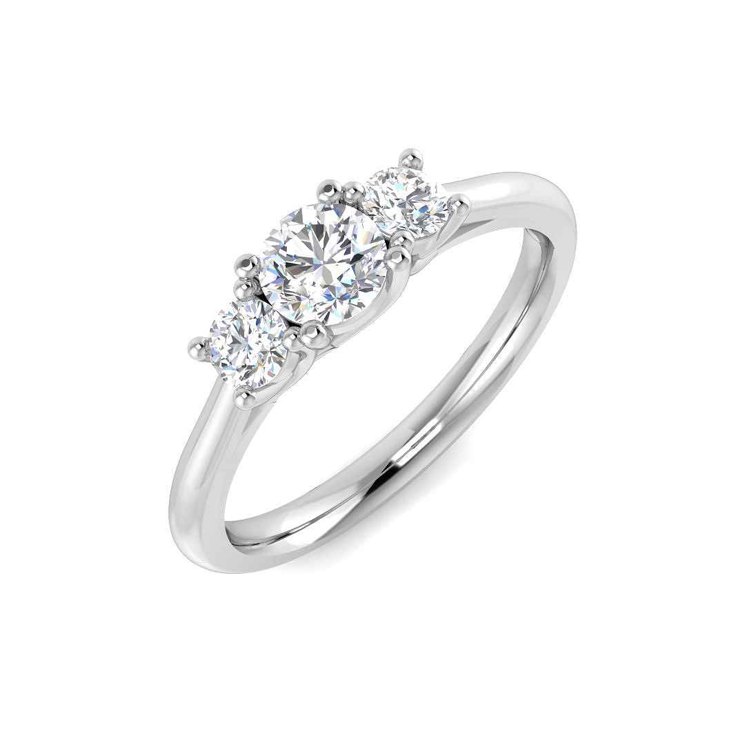 0.67ct Lab-Grown Diamond Engagement Ring in 9K White Gold