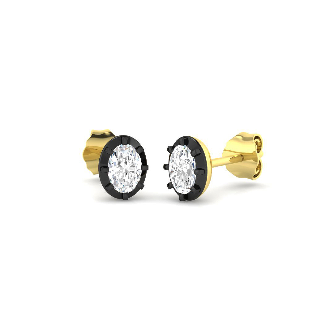 0.50ct Lab-Grown Diamond Solitaire Earrings in 9K Yellow Gold