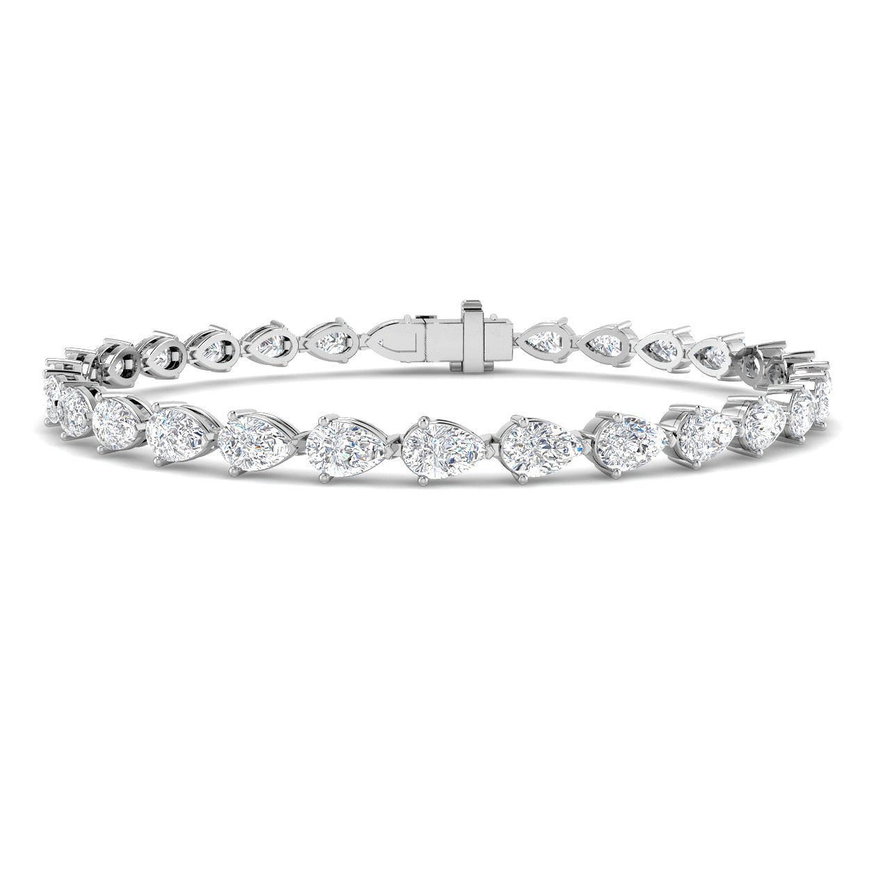 7.60ct Lab-Grown Diamond Tennis Bracelet in 9K White Gold