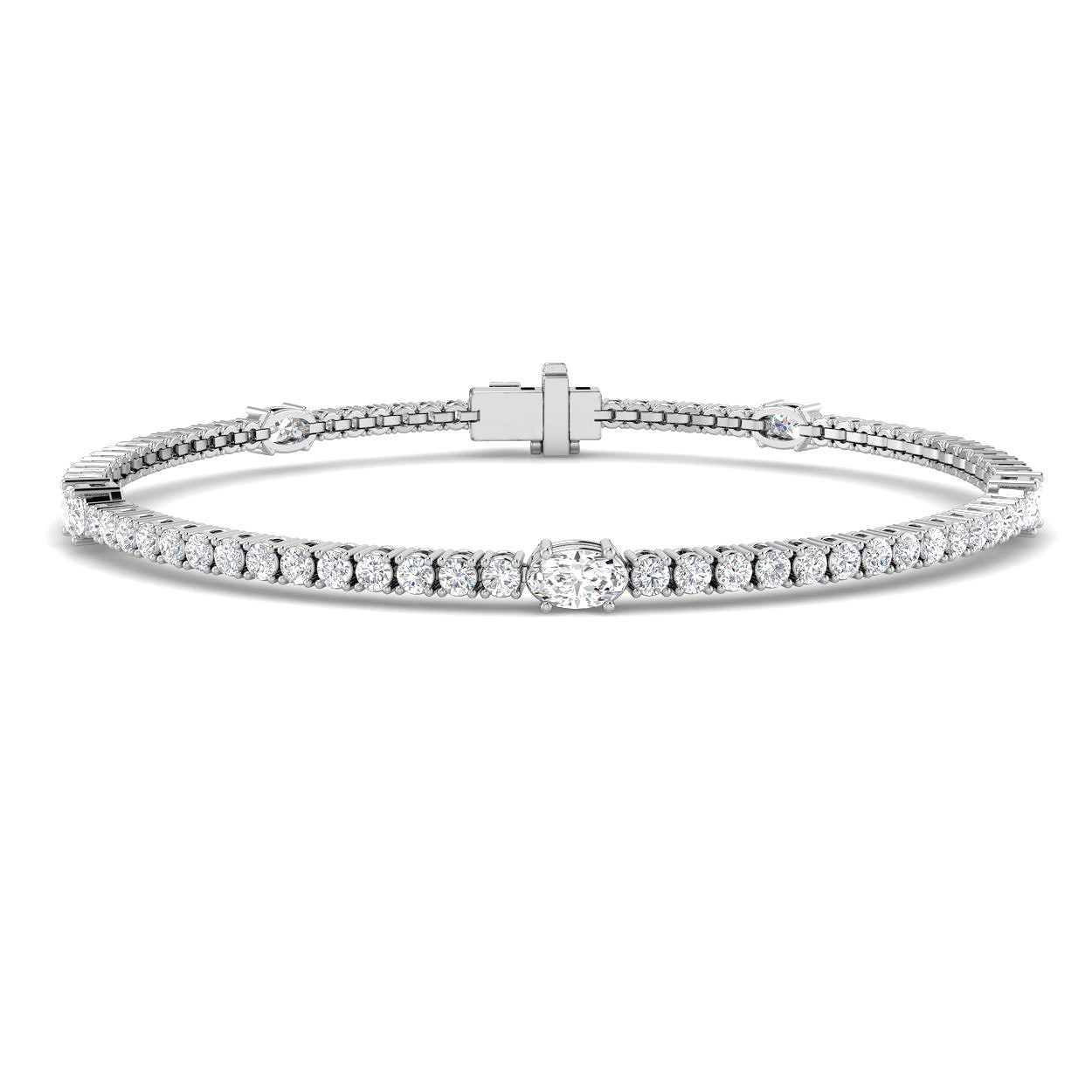2.72ct Lab-Grown Diamond Tennis Bracelet in 9K White Gold