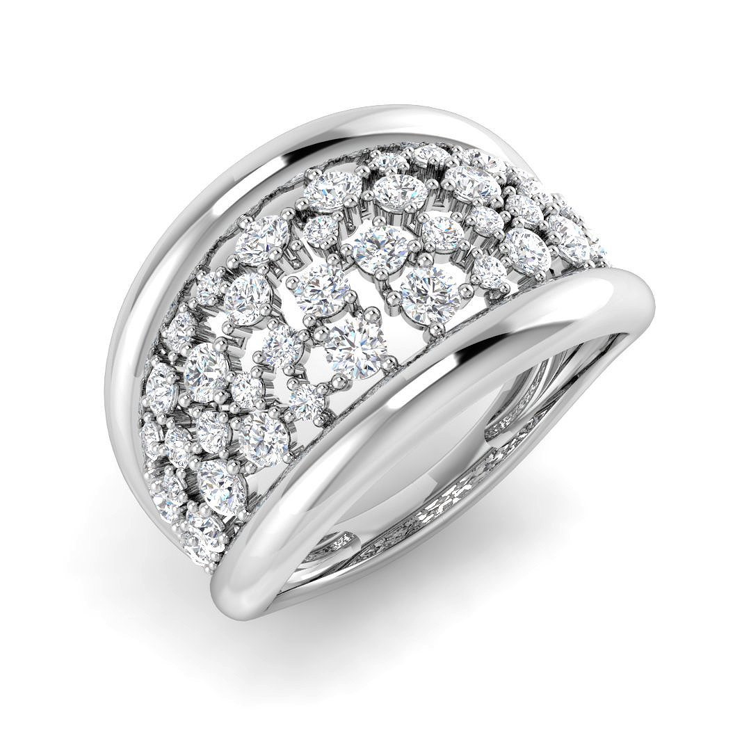 1.02ct Lab-Grown Diamond Fancy Ring in 9K White Gold