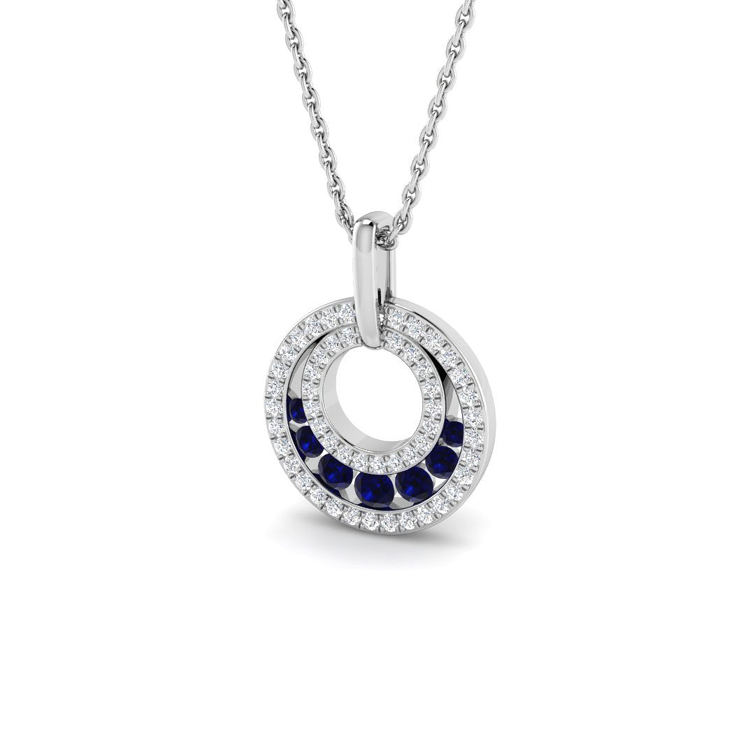 Fancy Pendant in 9K White Gold