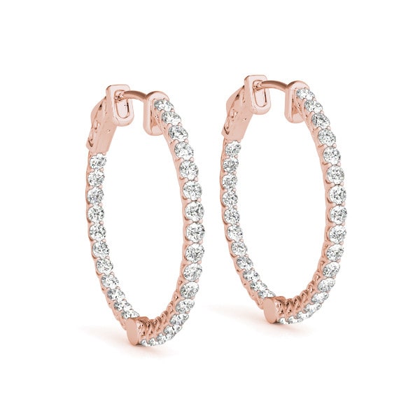 Kassie Natural 4 Claw Set Diamond Earrings