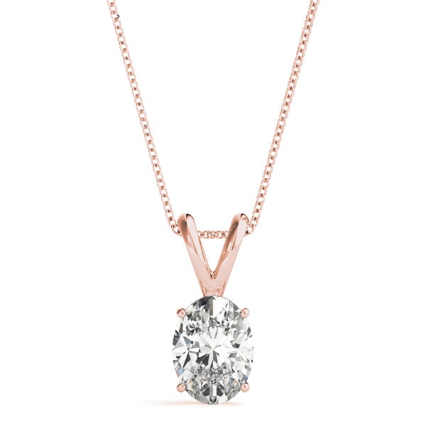 Quenburga Lab-Created Diamond 4 Prong Necklace