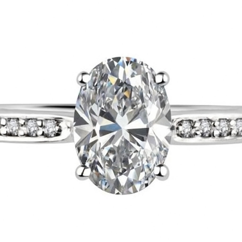Quira Lab Grown 4 Prong  Side Stone Diamond Ring