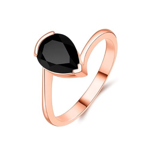 Fenclin Black V Prong  Diamond Ring