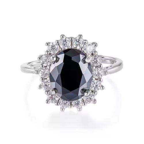bencilla 4 Prong  Black Diamond Engagement Ring