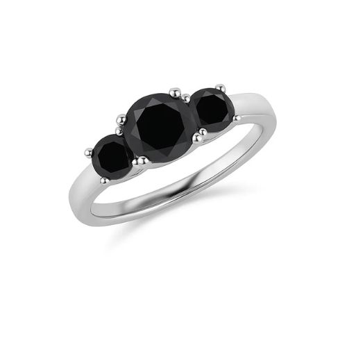Feronas Black 4 Prong Diamond Ring