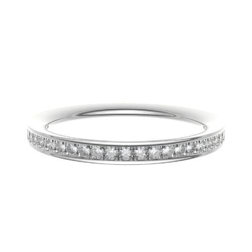 0.25 Ct Lab-Created Round Cut Earlena  Diamond Rings in 9K White Gold
