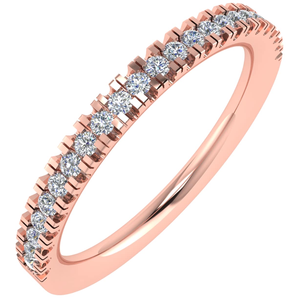 0.25 Ct Lab-Created Round Cut Ebonie  Diamond Rings in 9K White Gold