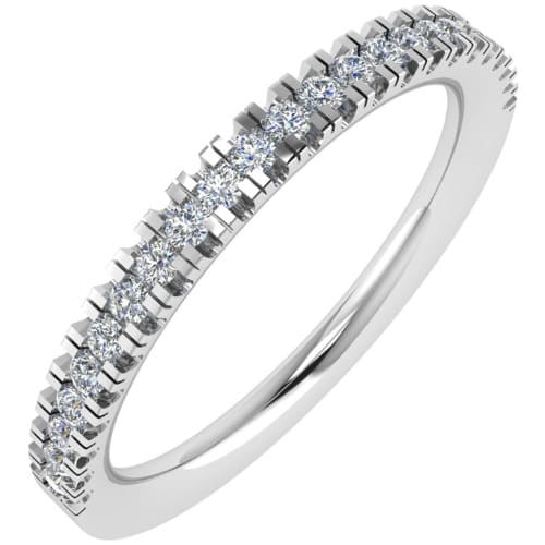 0.25 Ct Lab-Created Round Cut Ebonie  Diamond Rings in 9K White Gold