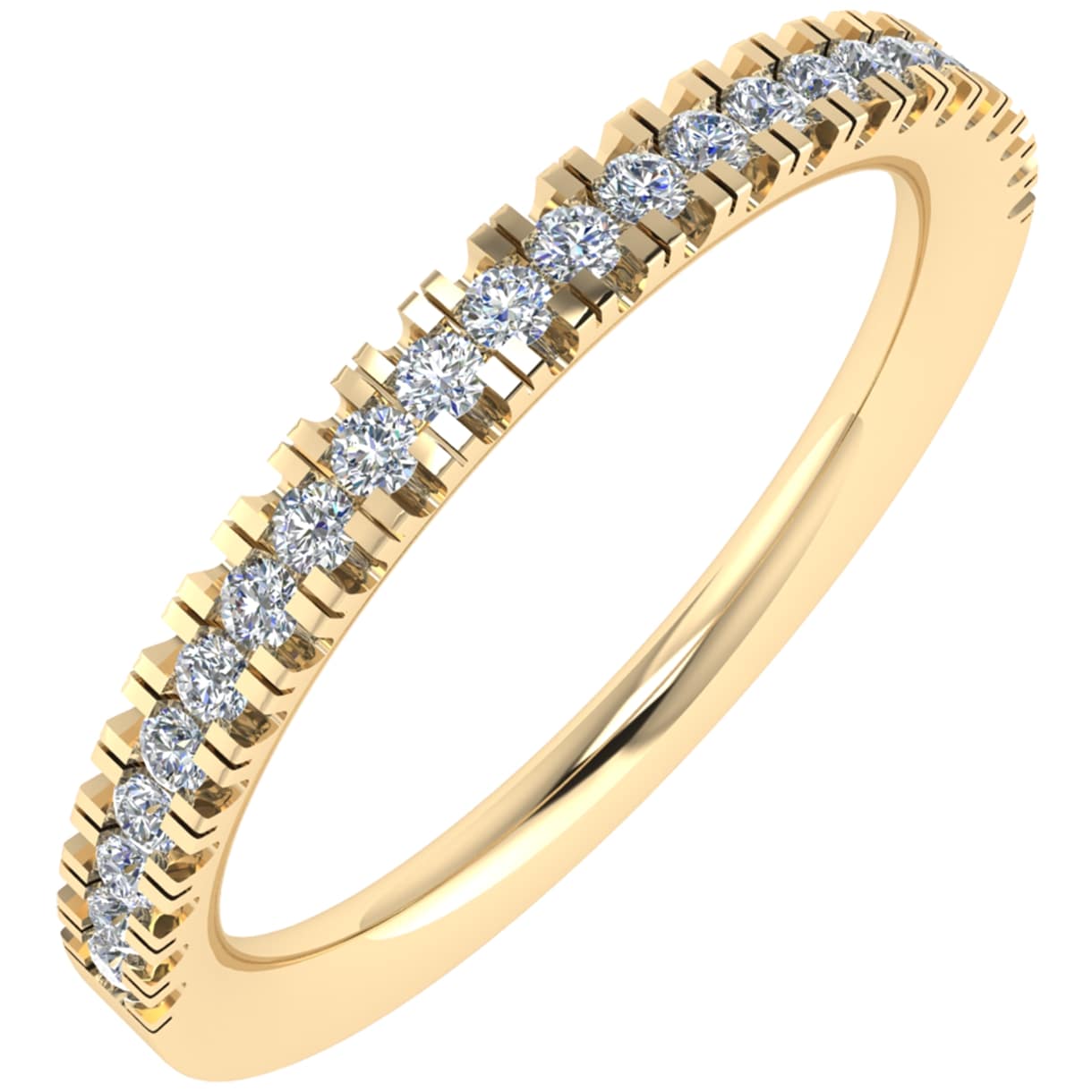 0.25 Ct Lab-Created Round Cut Ebonie  Diamond Rings in 9K White Gold