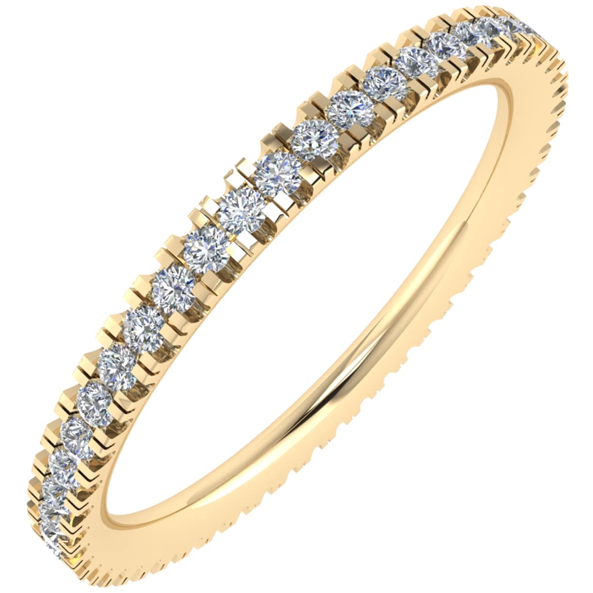 0.25 Ct Lab-Created Round Cut Evvie  Diamond Rings in 9K White Gold