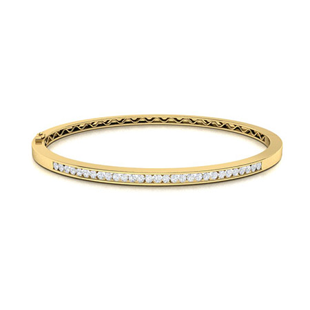 Sheral Natural Channel Set  Diamond Bracelet