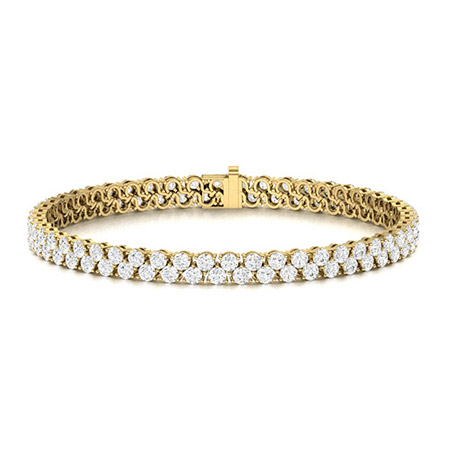 Sybill Natural 3 Prong  Diamond Bracelet