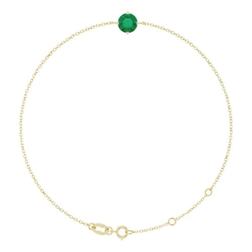 Rosalynd Emerald Claw Set  Diamond Bracelet